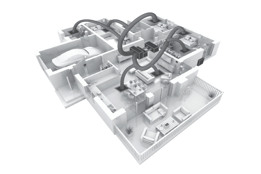 Flexible ducted air conditioning design