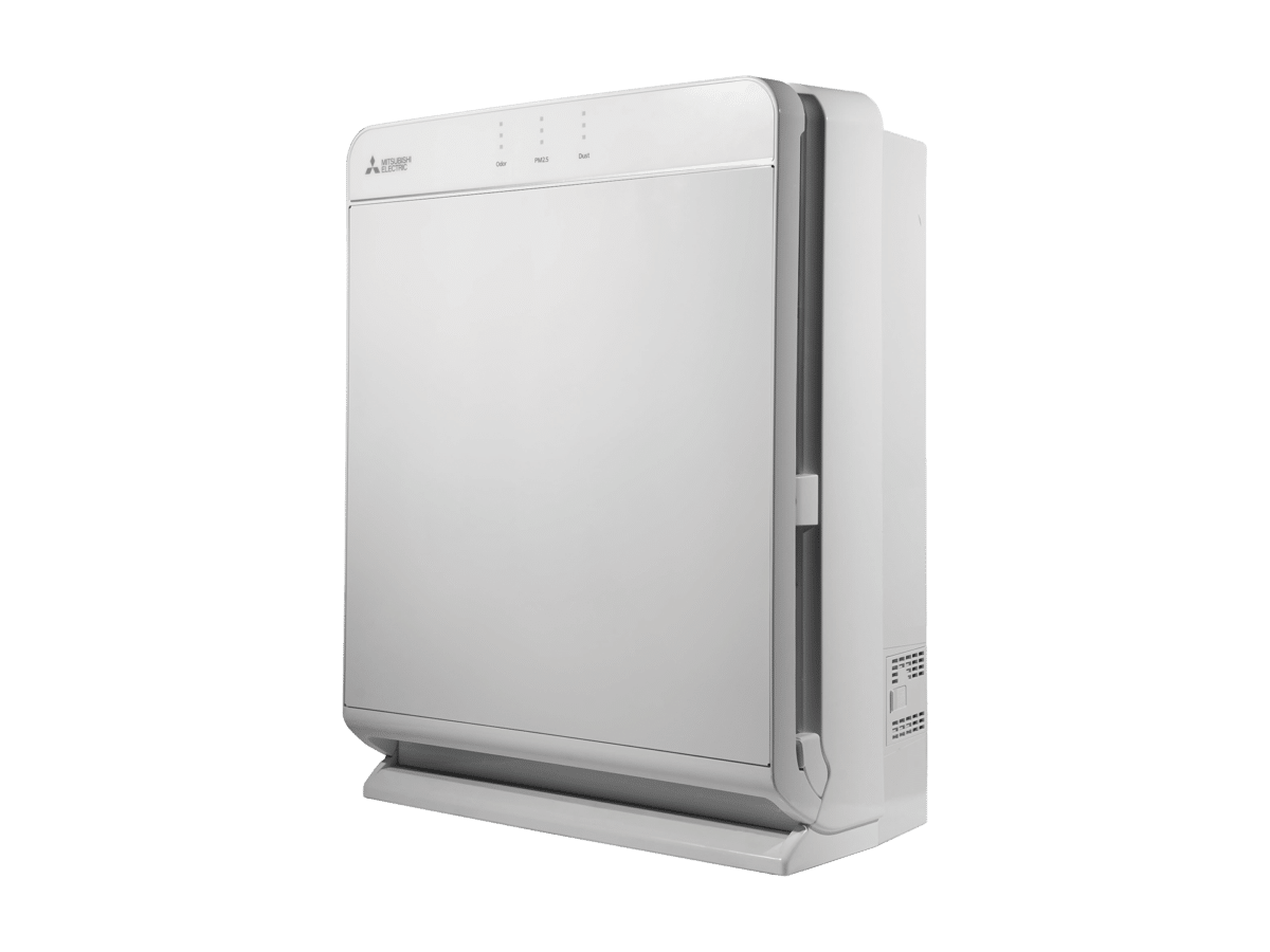 MA-E85R-E air purifier on an angle