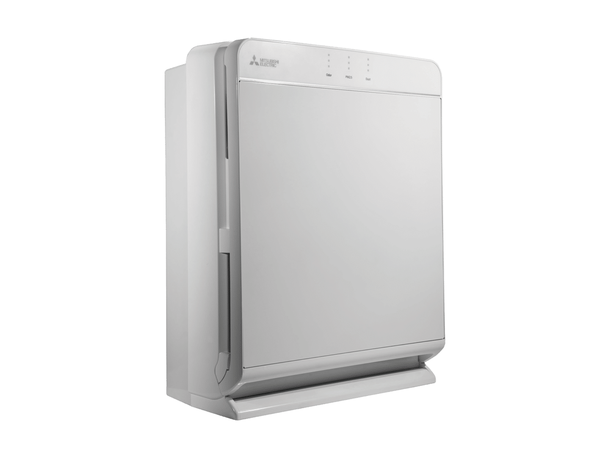 MA-E85R-E air purifier on an angle