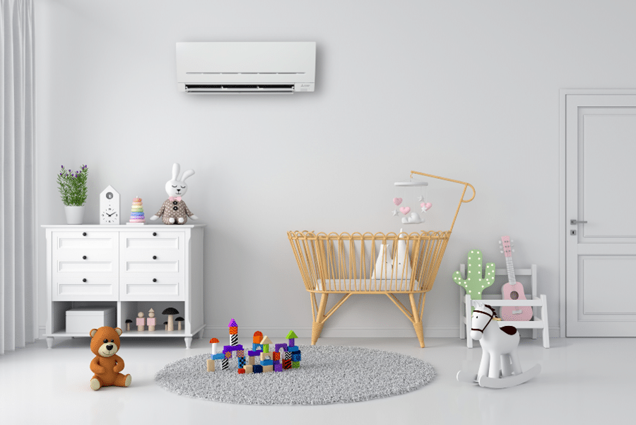 Quiet air conditioning for children's bedrooms