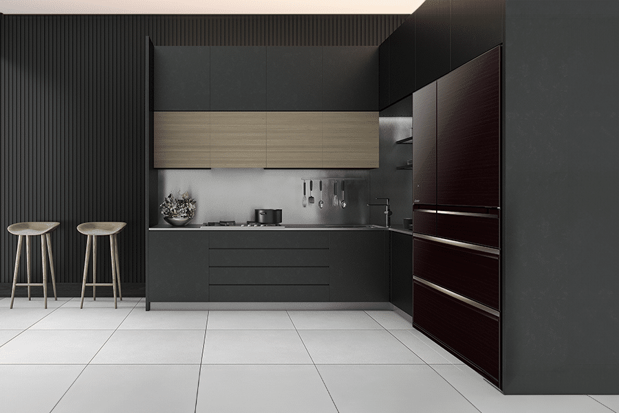 MR-WX700C-BR-A dark fridge for modern kitchens