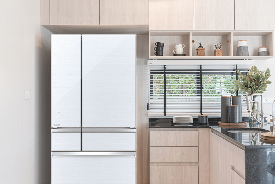 MR-WX700C-W-A white multi drawer fridge for modern kitchens