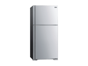mr 458er st a stainless steel top mount fridge angled