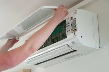 how to remove air conditioner panel