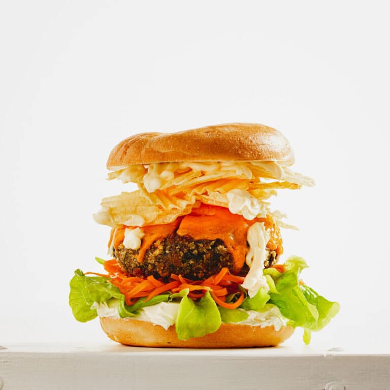 BLACK BEAN, CHIPOTLE AND THREE-CHEESE BURGER