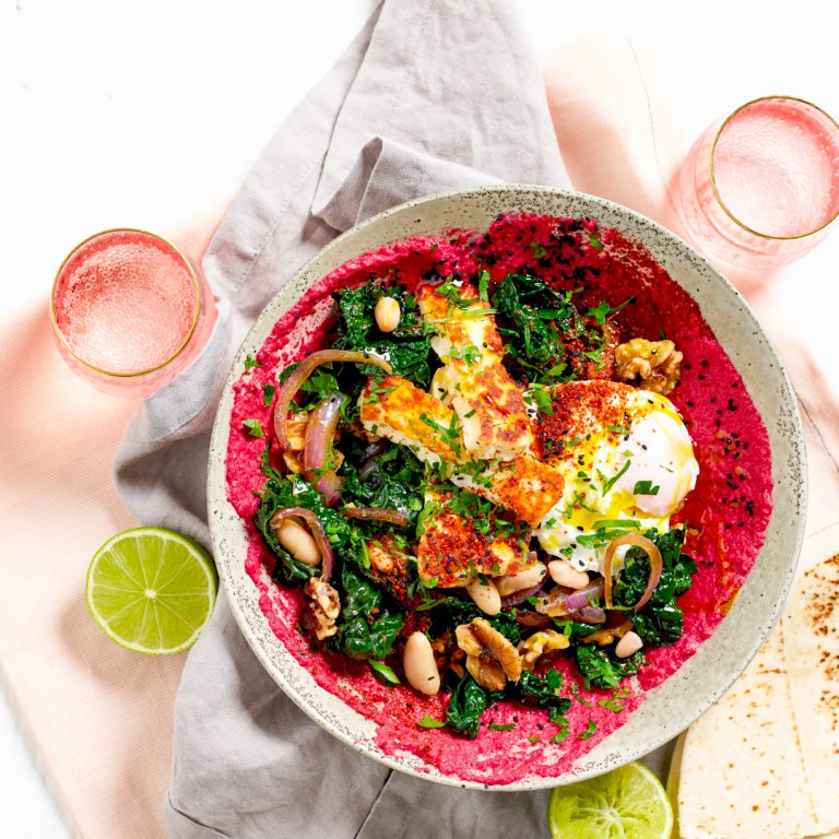 BEETROOT BORANI BREAKFAST BOWL