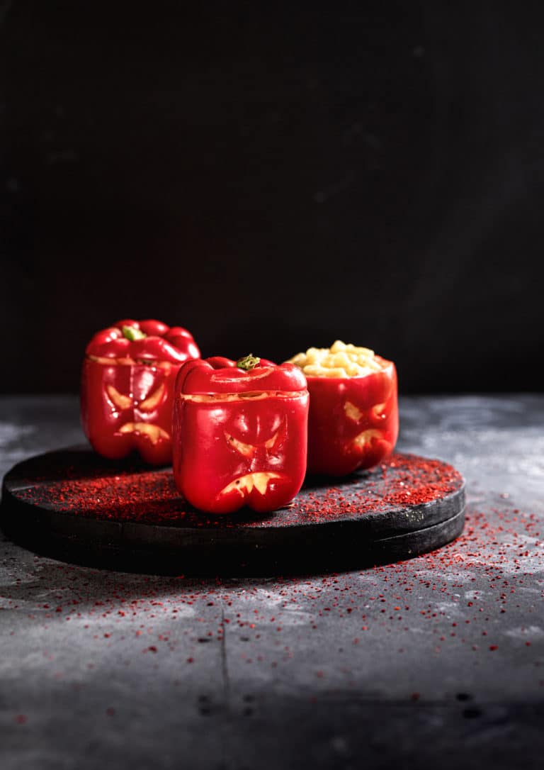 CHEESY MAC-O-LANTERNS