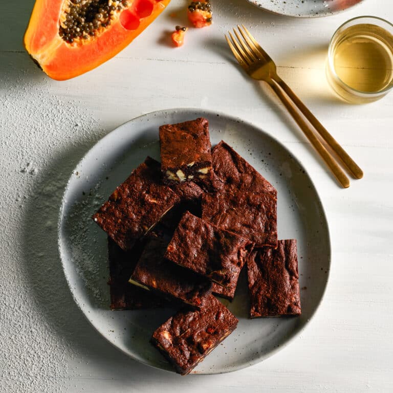 DOUBLE-CHOC PECAN BROWNIES