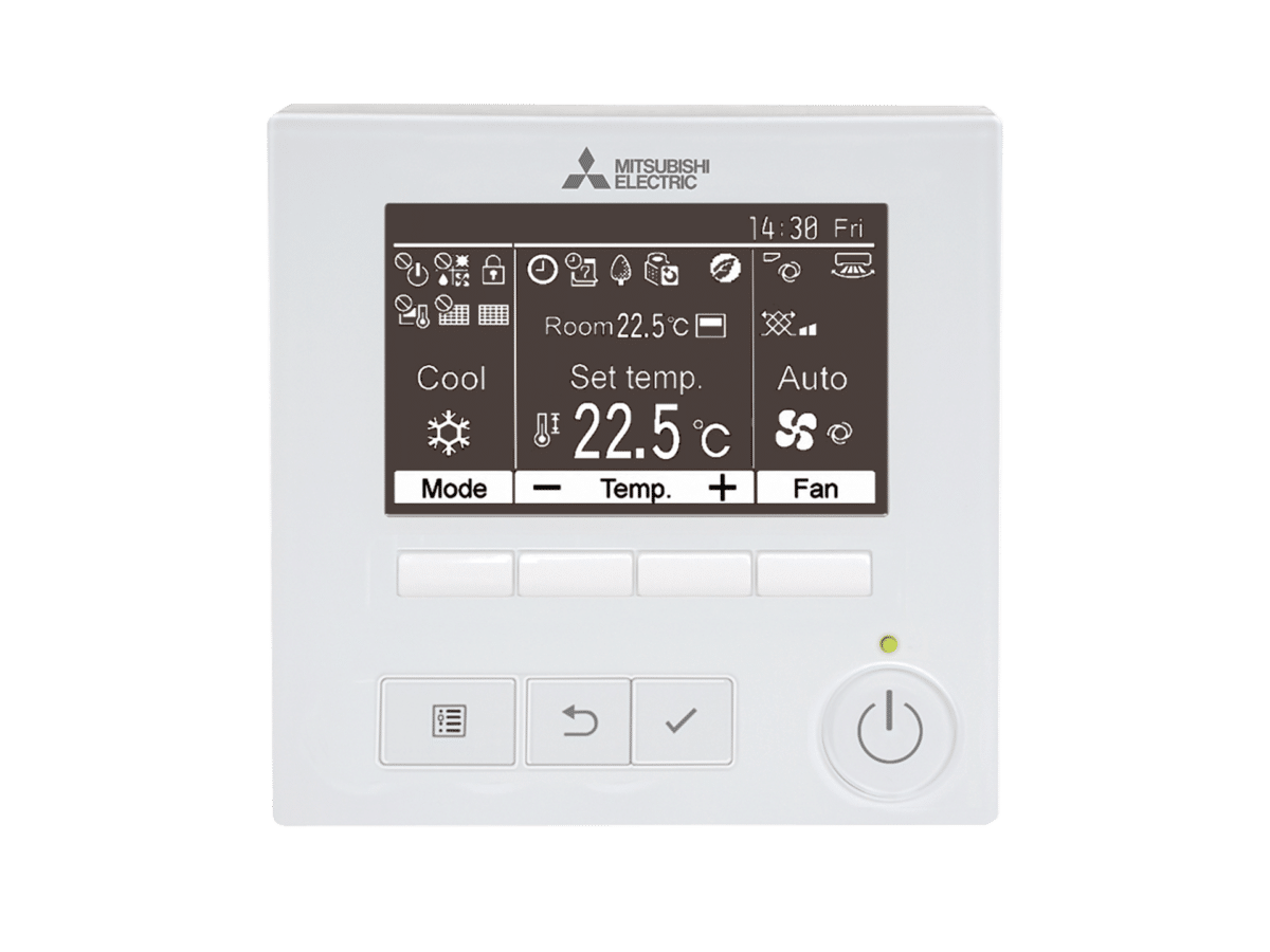 PAR-41MAA Standard Wired Remote Controller set to black background