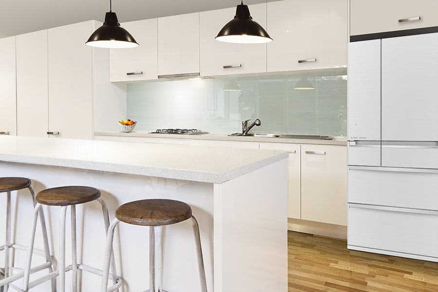 MR-WX700C-W-A white multi drawer fridge for modern white kitchens