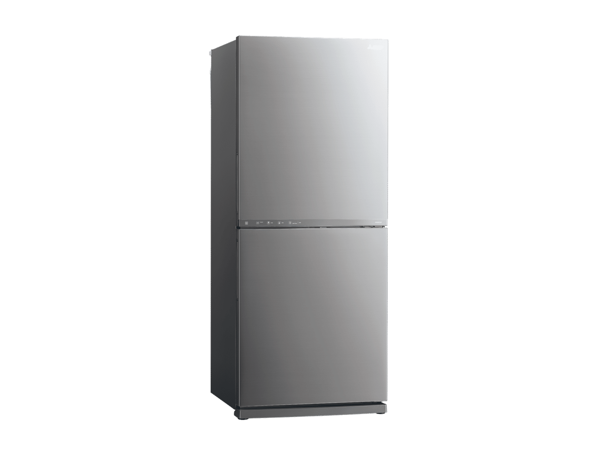 MR-HS421EX-SS 421L 2 Door Bottom Mount Fridge - Sterling Silver