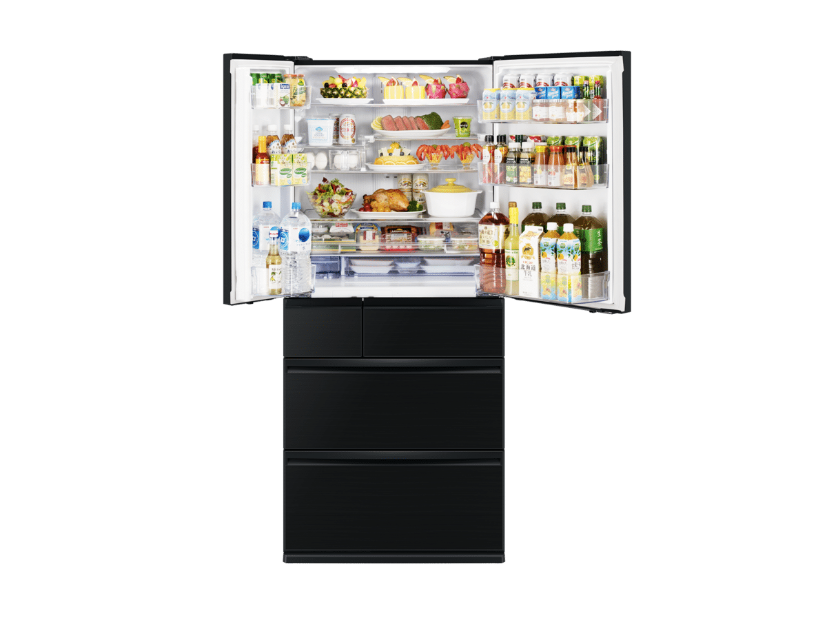MR-WX700C-B-A Diamond Black multi drawer fridge