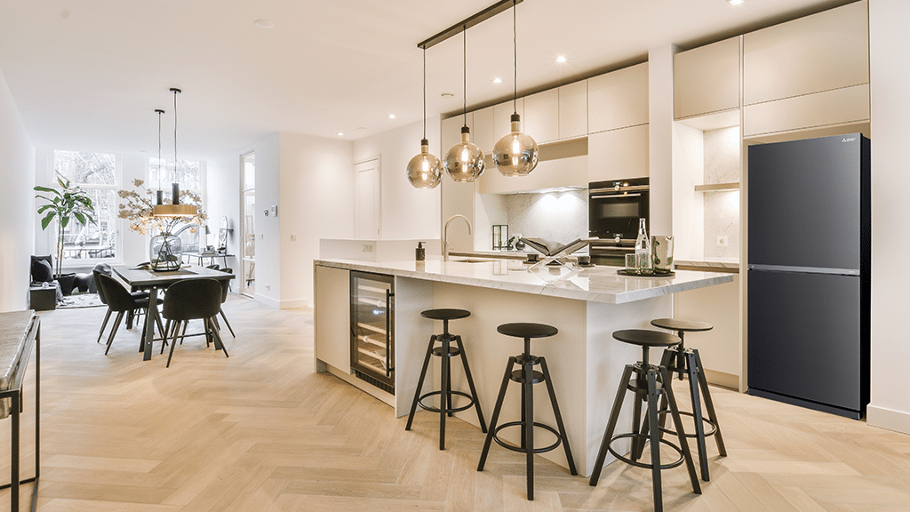 Bottom mount fridges for apartments