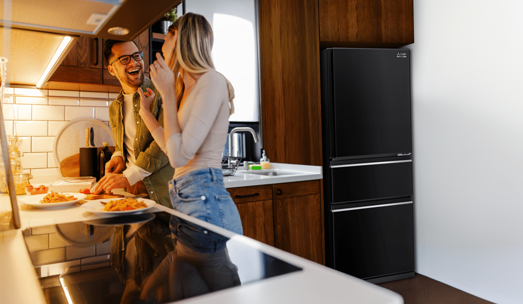 Bottom mount small fridge for apartment living